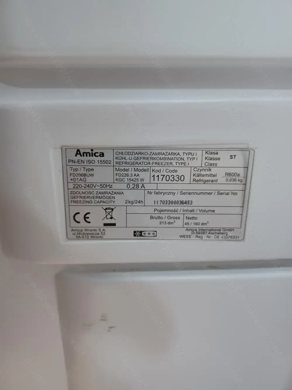 Amica Kühlschrank mit Gefrierfach Amica Kühlschrank mit Gefrierfach