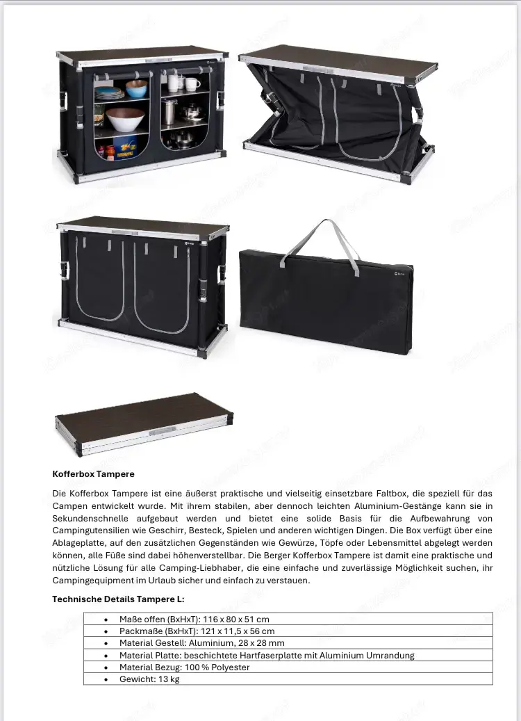 Camping Faltschrank Neu Camping Faltschrank Neu