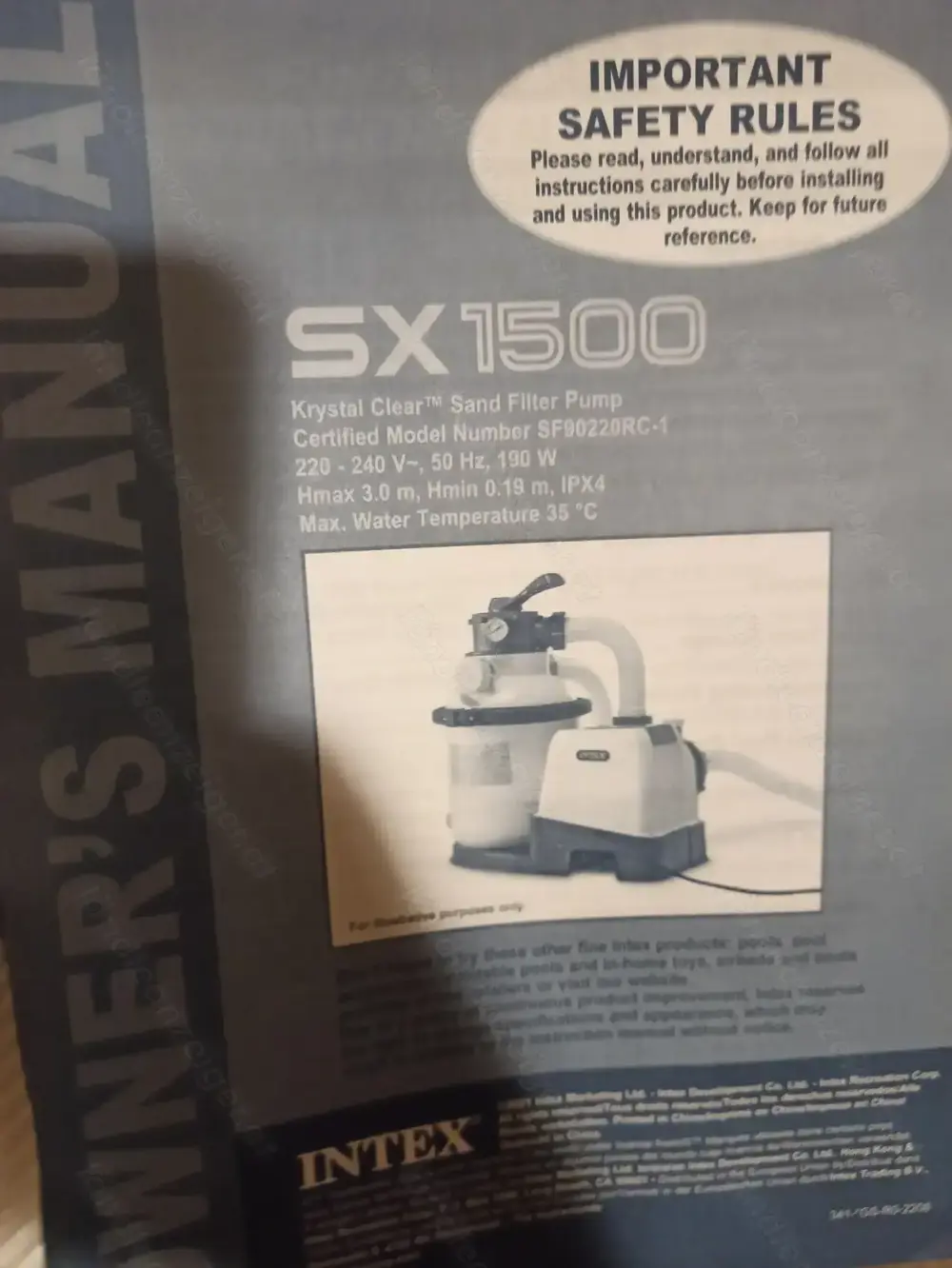 Intex Sandfilteranlage SX1500 neu Intex Sandfilteranlage SX1500 neu