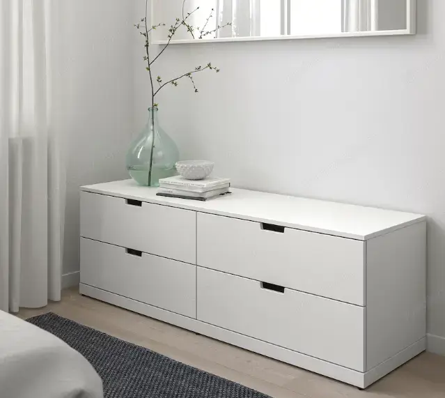 IKEA NORDLI Kommode mit 4 Schubladen, weiß, 160x54 cm IKEA NORDLI Kommode mit 4 Schubladen, weiß, 160x54 cm