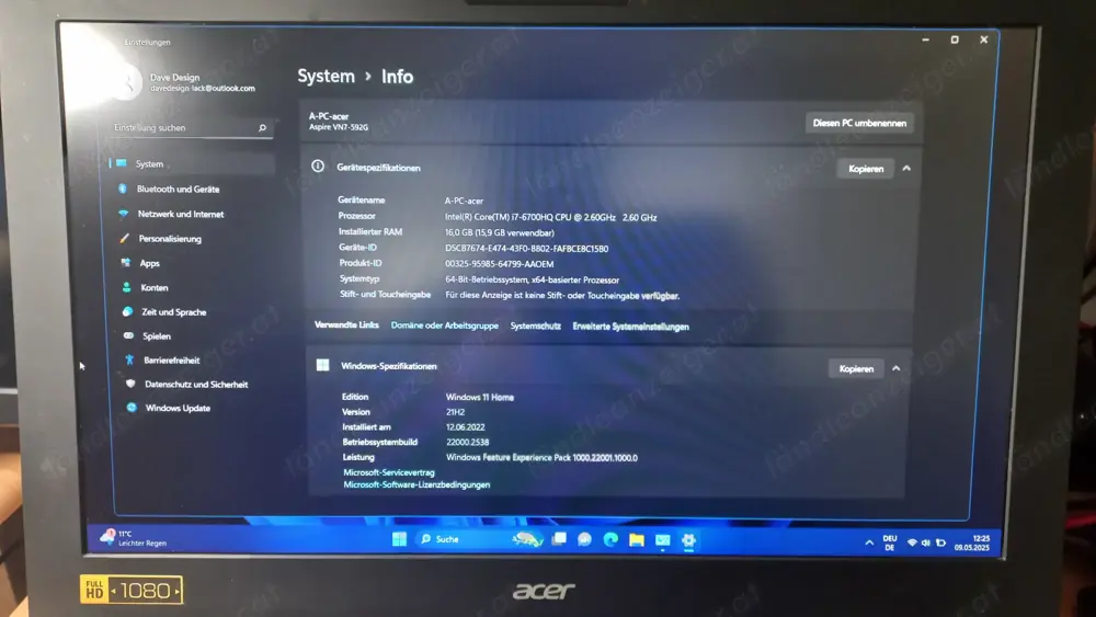ACER V Nitro Gamer zu verkaufen ACER V Nitro Gamer zu verkaufen