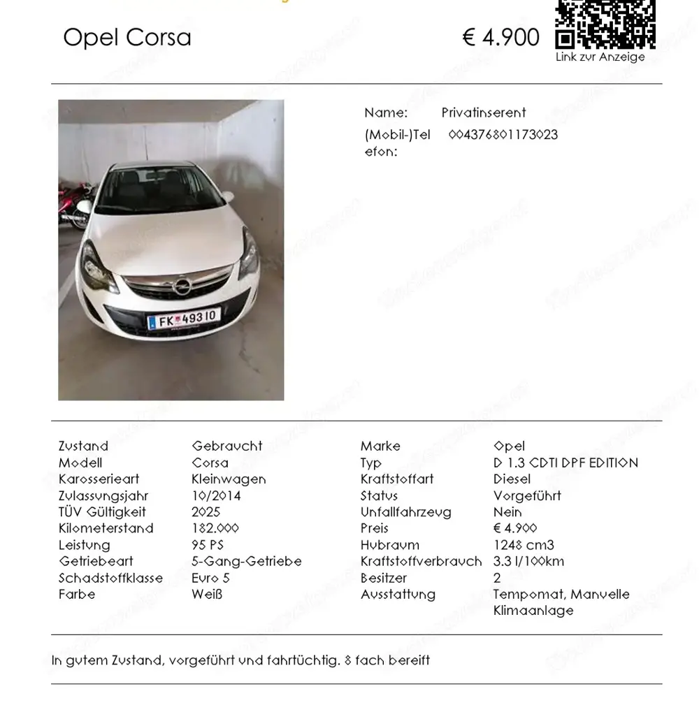 Opel Corsa D 1.3 CDTI Edition Opel Corsa D 1.3 CDTI Edition