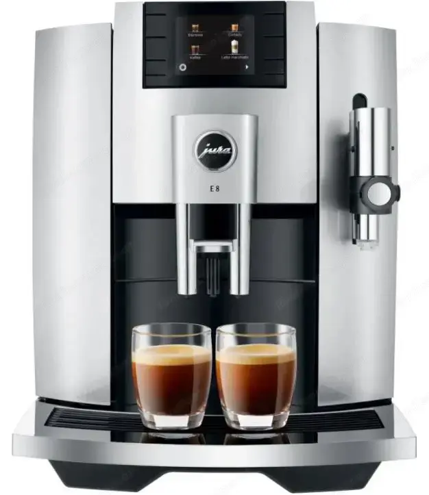 Neue Jura E8 Moonlight Silver Kaffeemaschine. Vorführgerät Neue Jura E8 Moonlight Silver Kaffeemaschine. Vorführgerät