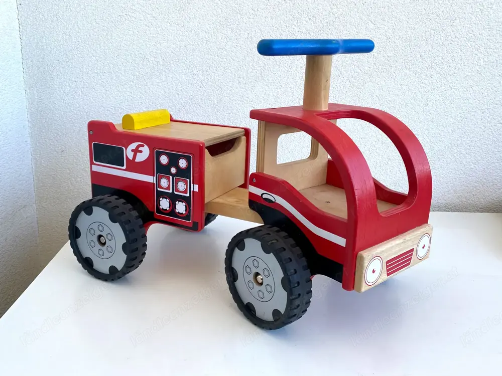 Feuerwehr Rutschauto, Holzspielzeug, Kinderfahrzeug Feuerwehr Rutschauto, Holzspielzeug, Kinderfahrzeug