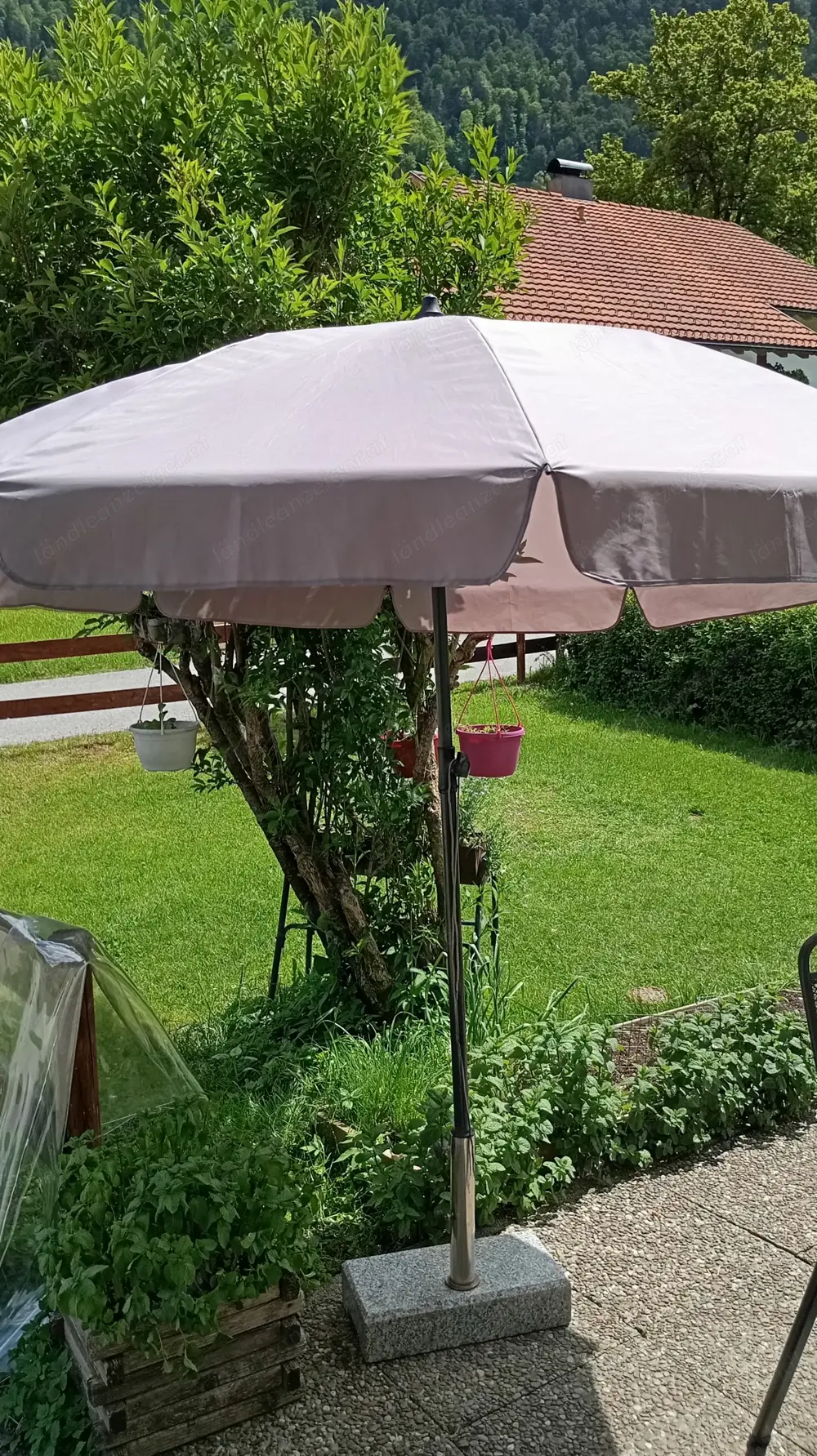 Sonnenschirm hellgrau Sonnenschirm hellgrau