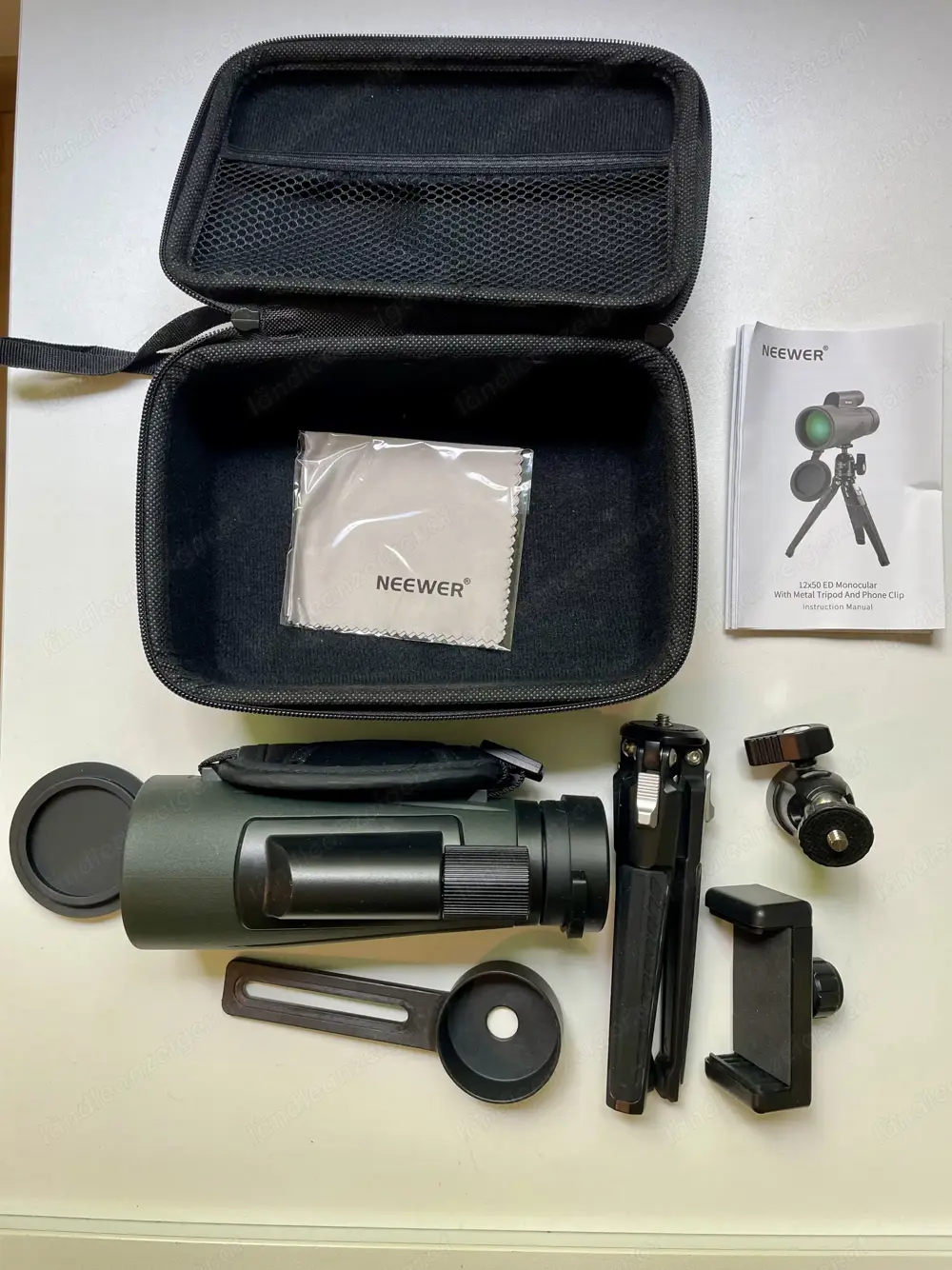 Neewer Monokular Teleskop, Handy Teleobjektiv mit Handy Chip und Metall Stativ