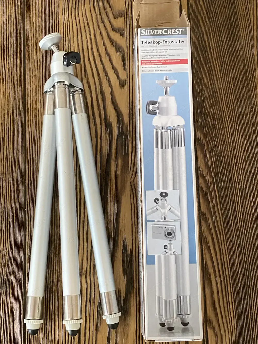 Teleskop Fotostativ mit Arbeitshöhe bis zu 105 cm Teleskop Fotostativ mit Arbeitshöhe bis zu 105 cm
