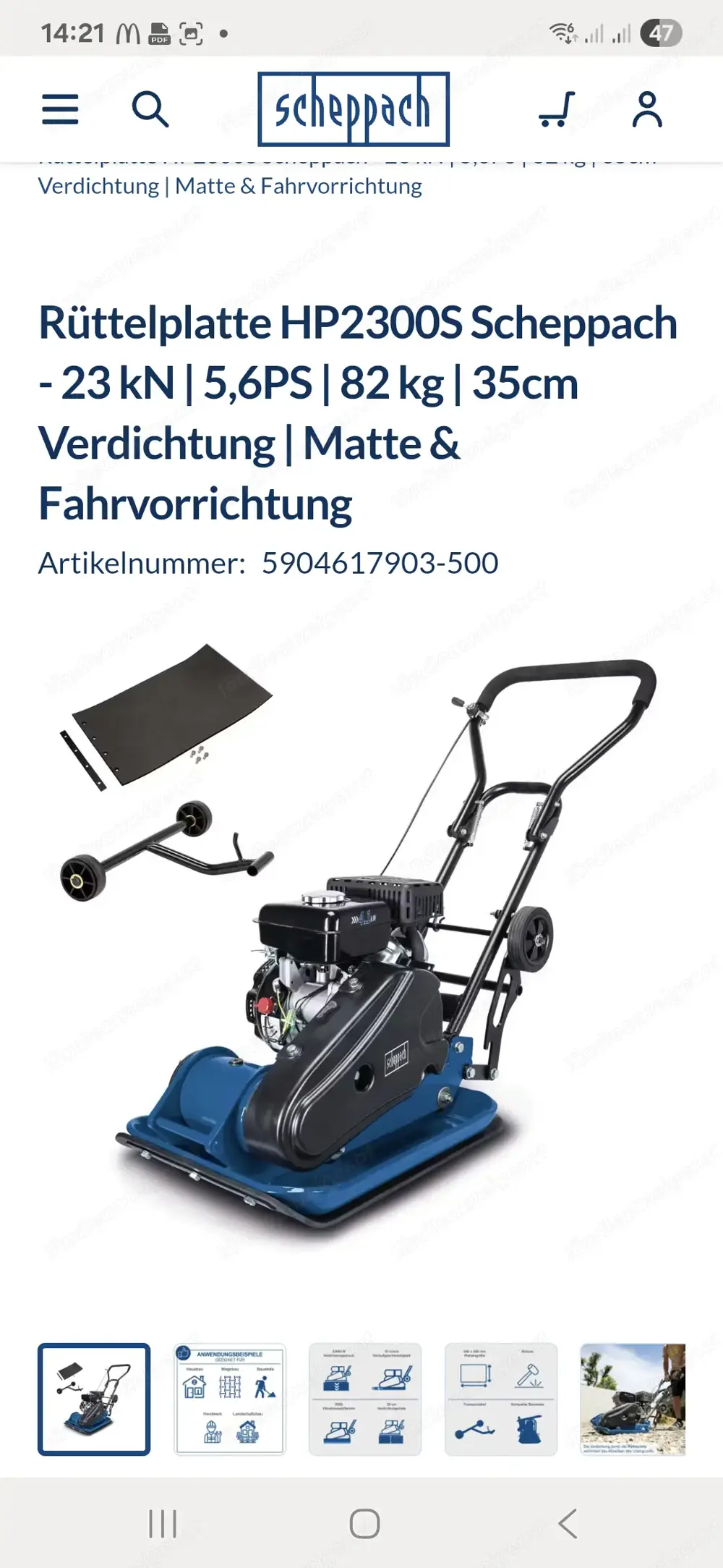 Scheppach 2300s Rüttelplatte Scheppach 2300s Rüttelplatte