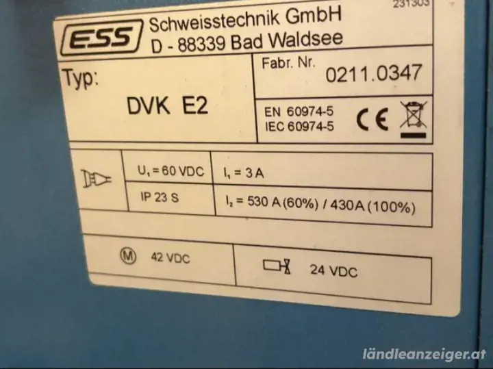 Schutzgas Schweißgerät ESS 350 A mit PushPull Brenner Schutzgas Schweißgerät ESS 350 A mit PushPull Brenner