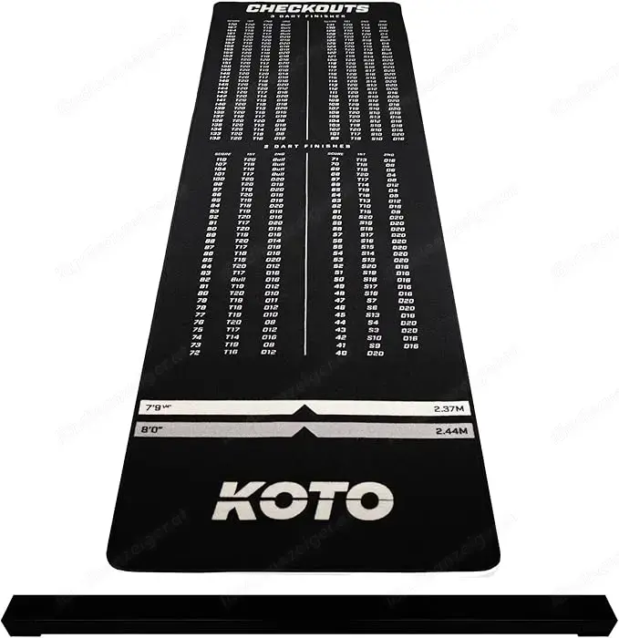 Dartmatte als Bodenschutz mit Score-Indikation (Checkout) & Standleiste (Oche) Dartmatte als Bodenschutz mit Score-Indikation (Checkout) & Standleiste (Oche)