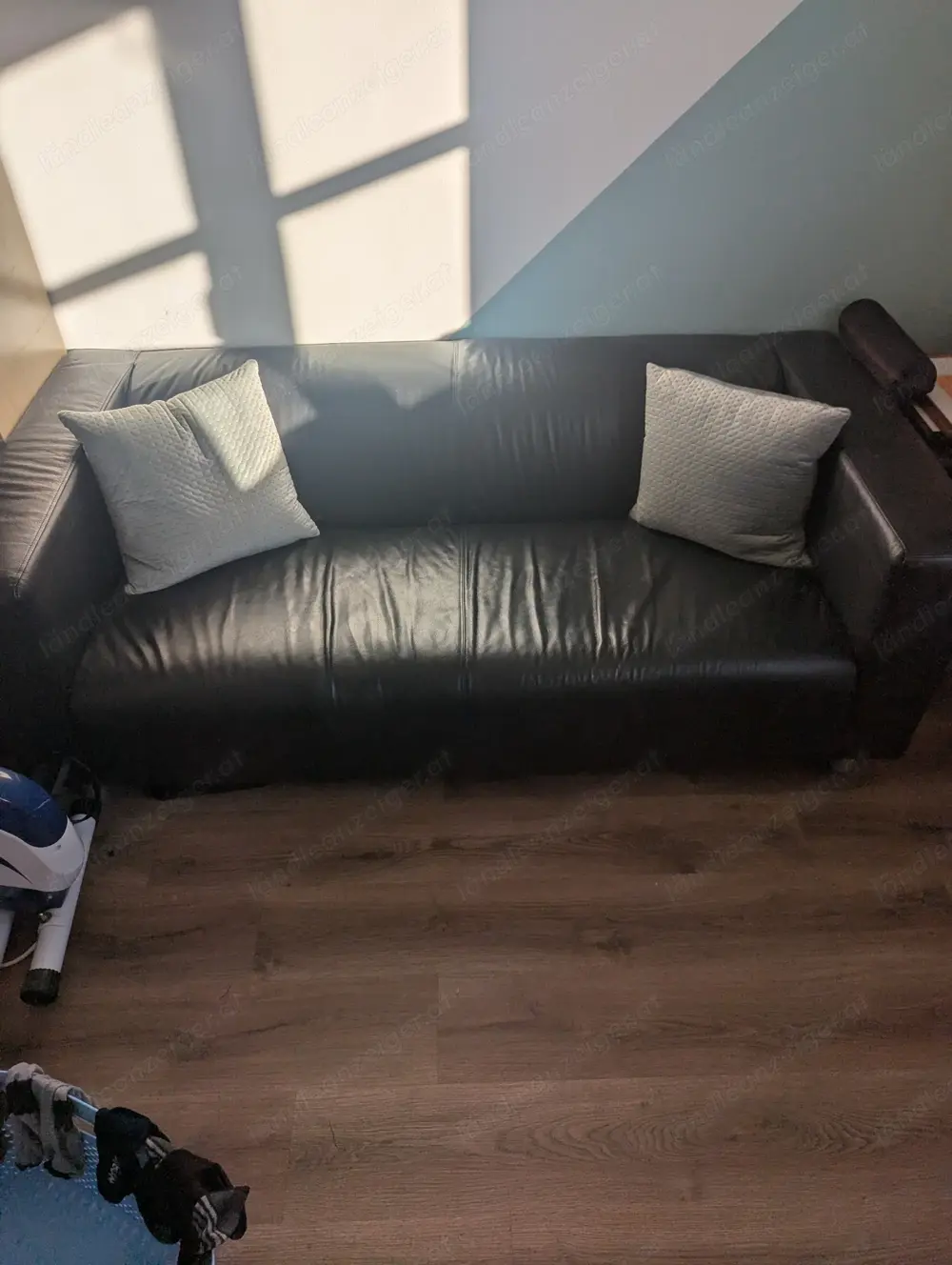 Schwarze Ledercouch Schwarze Ledercouch