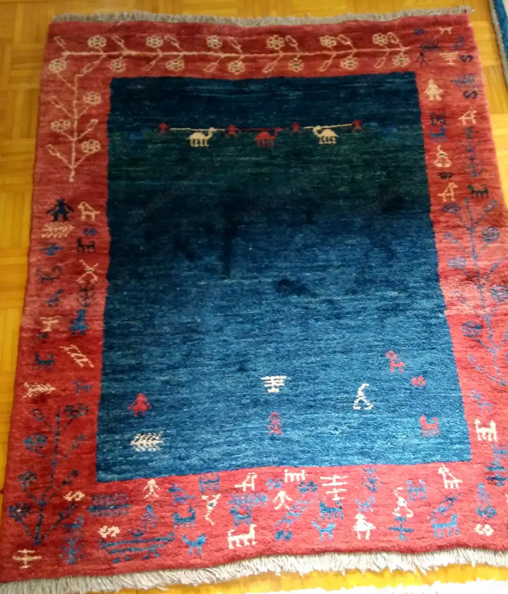 Gabbeh Teppich 120x150 reine Wolle Gabbeh Teppich 120x150 reine Wolle