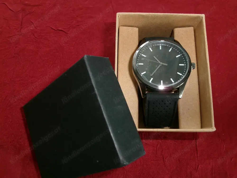 schwarze Herren Armbanduhr schwarze Herren Armbanduhr