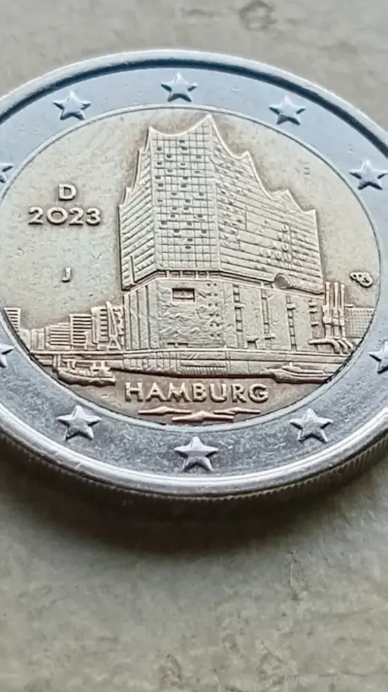 2 euro 2023 j Elbphilharmonie hamburg deutschland 2 euro 2023 j Elbphilharmonie hamburg deutschland