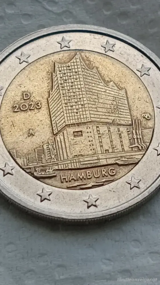 2 euro 2023 A Elbphilharmonie hamburg deutschland 2 euro 2023 A Elbphilharmonie hamburg deutschland