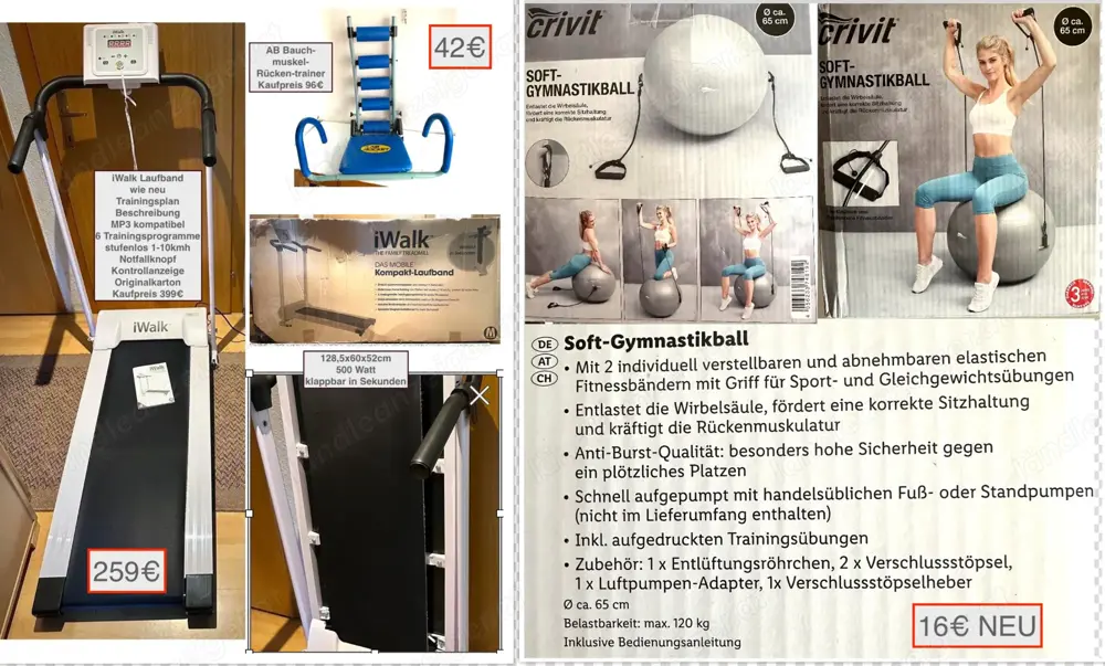 iWalk Laufband Trainer Gymnastikball ab 16 