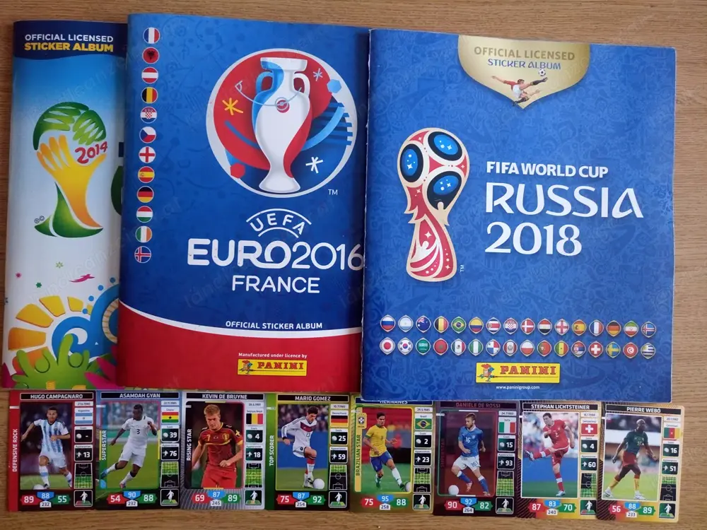 Panini Fußball Stickeralben und Sticker 2006 - 2018