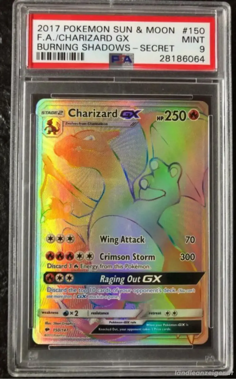 Pokemon Glurak Rainbow Holo Pokemon Glurak Rainbow Holo