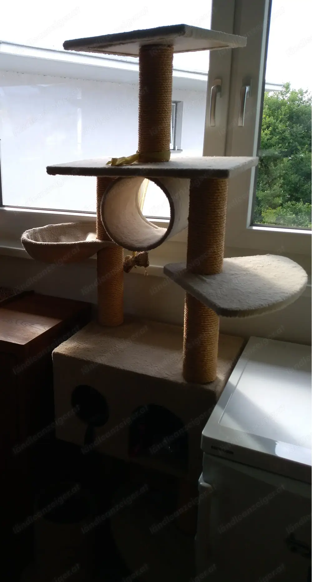 Katzenkratz- und Spielbaum mit Liegemulde zu verschenken Katzenkratz- und Spielbaum mit Liegemulde zu verschenken