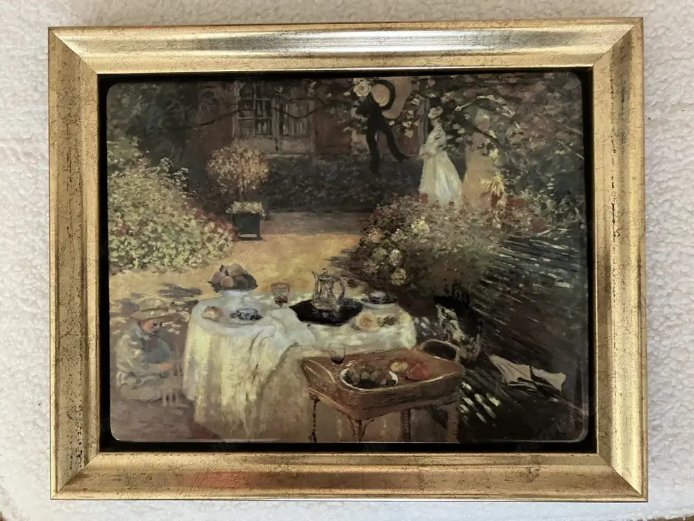 Keramikfliesenbild "Claude Monet Das Frühstück" Keramikfliesenbild "Claude Monet Das Frühstück"