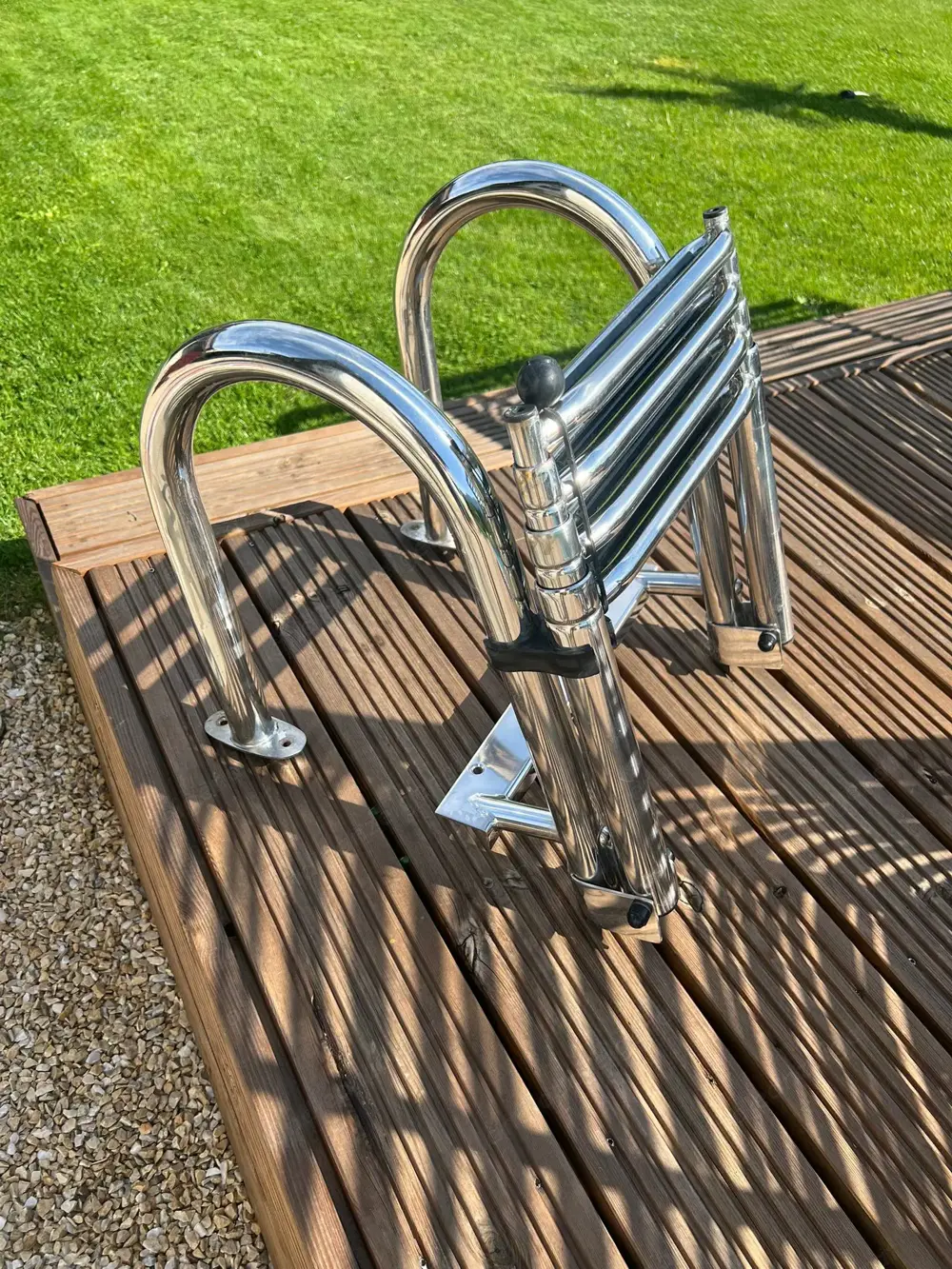 Edelstahl Poolleiter (Bootsleiter) Teleskop-Design Edelstahl Poolleiter (Bootsleiter) Teleskop-Design