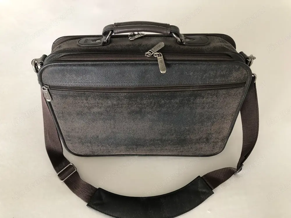 Echt Leder Laptop bzw. Notebook Tasche - Aktentasche dunkelbraun, geeignet für 17-Zoll Laptop 