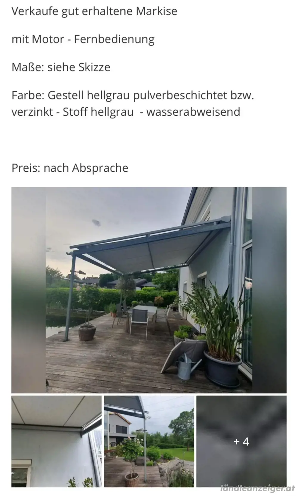 Markise Zu verkaufen Markise Zu verkaufen