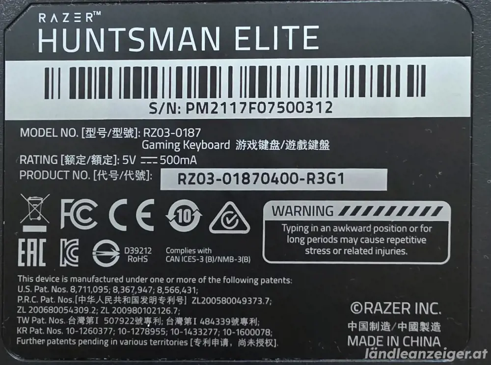 Razer Huntsman Elite Tastatur + Maus Razer Huntsman Elite Tastatur + Maus