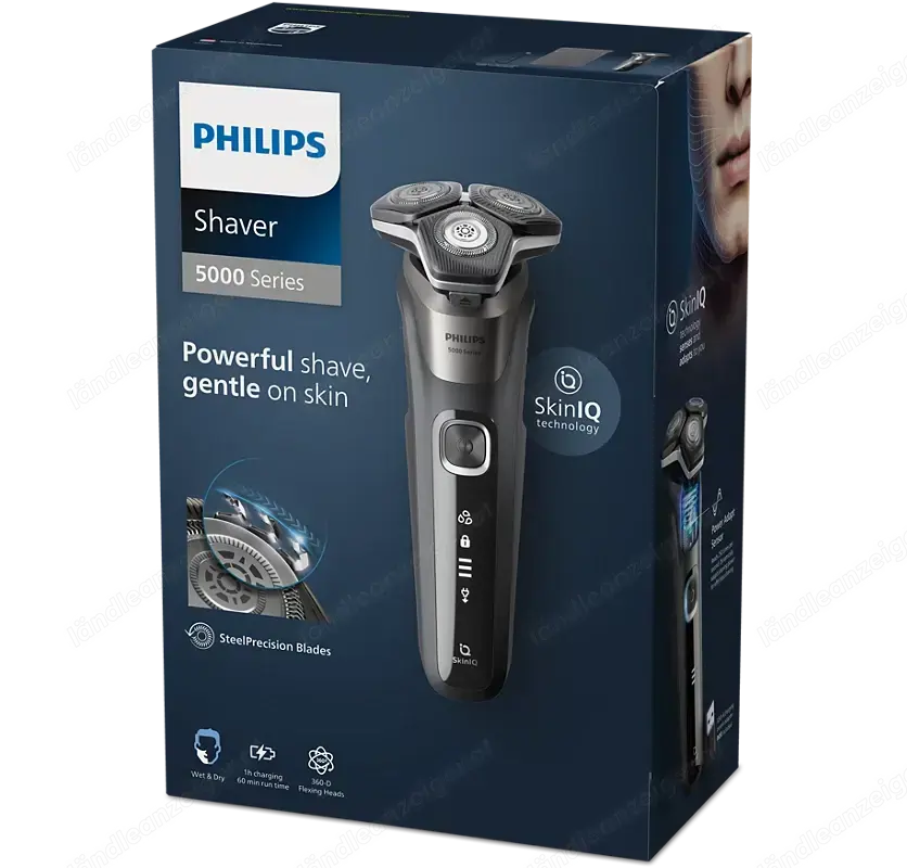 PHILIPS elektrischer Rasierer 5000 SkinIQ Nass Trocken 