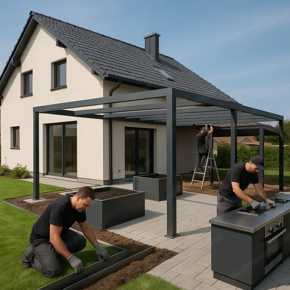 Stahl rund ums Hus - Rasenkante - Terrassenüberdachung - Hochbeet - Carport