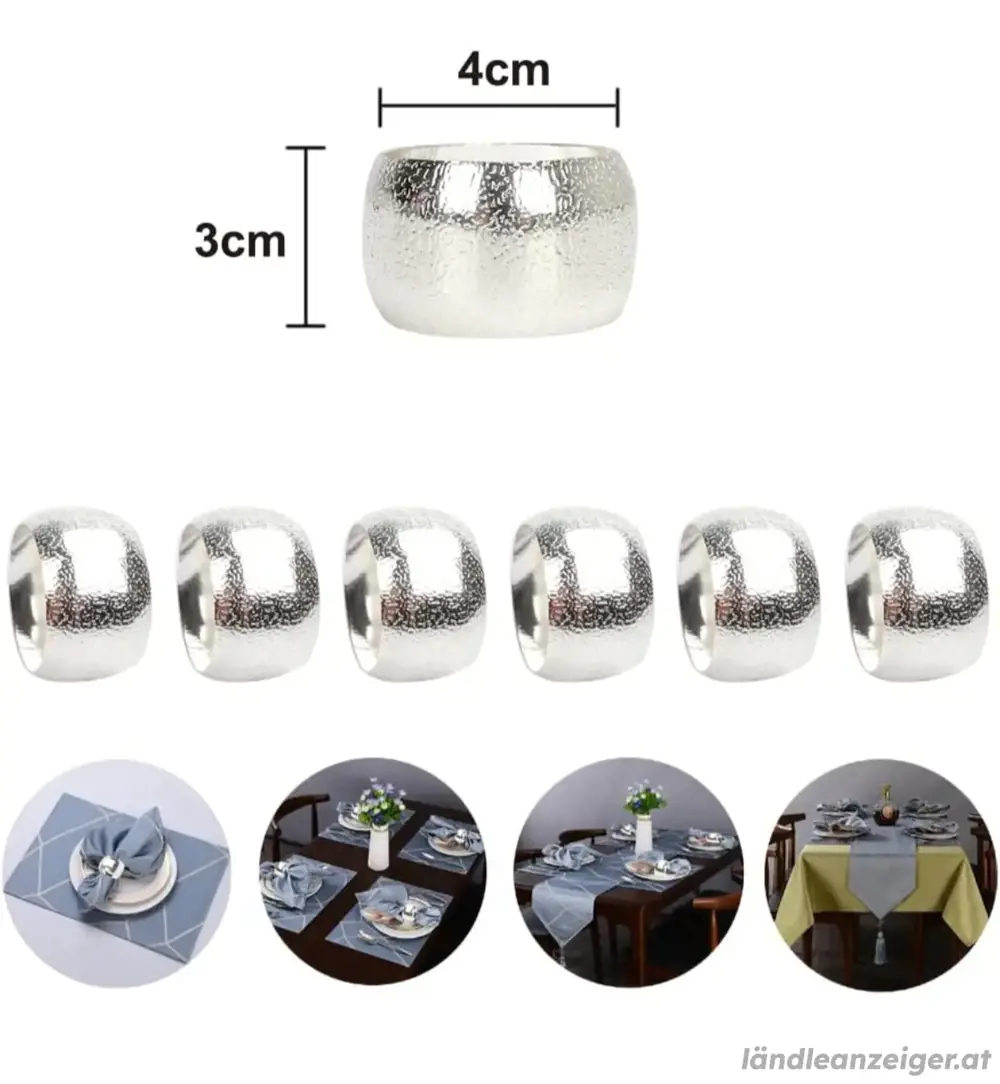 Serviettenringe 80 Stk. silber Serviettenringe 80 Stk. silber