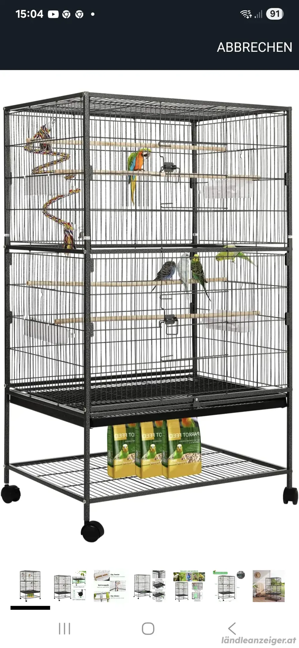 Verkaufe 3 Stk aneinanderhängende Vogelkäfige
