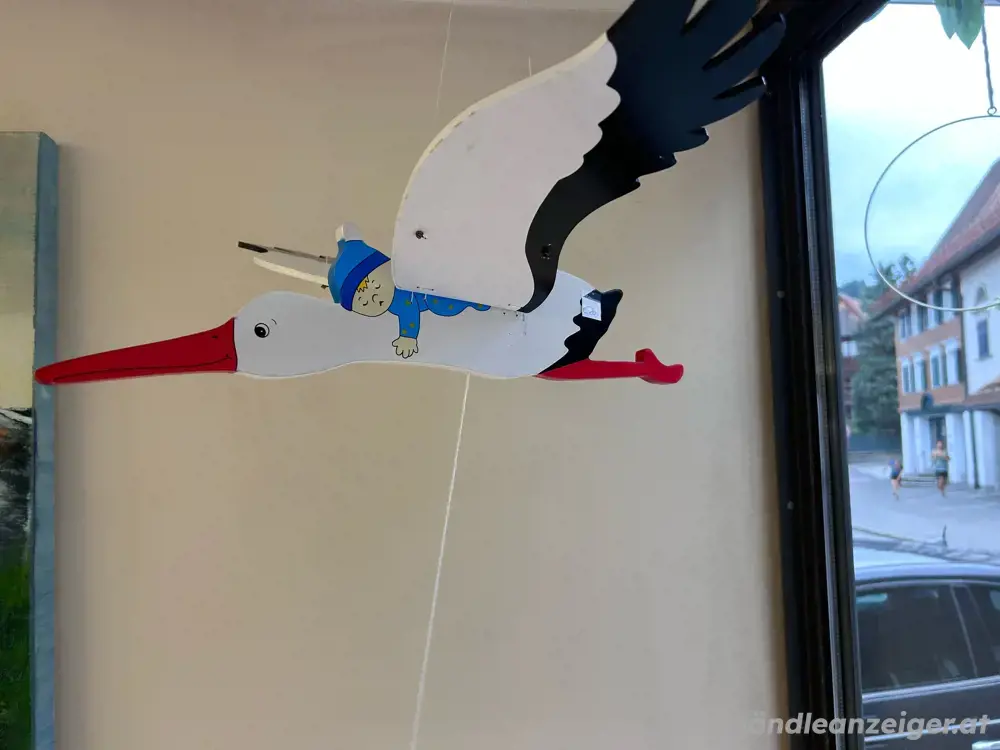 Dekoration Storch aus Holz Dekoration Storch aus Holz