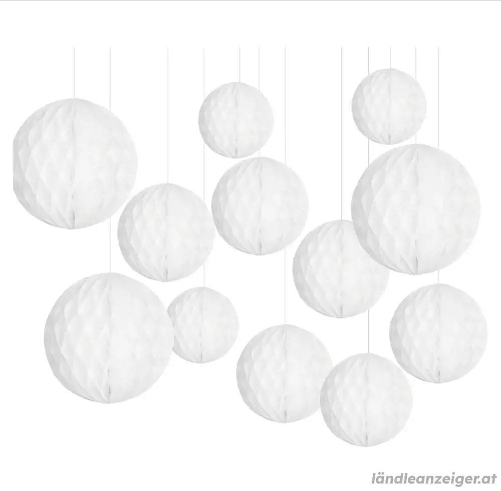 Lampions Wabenbälle Papierfächer 
