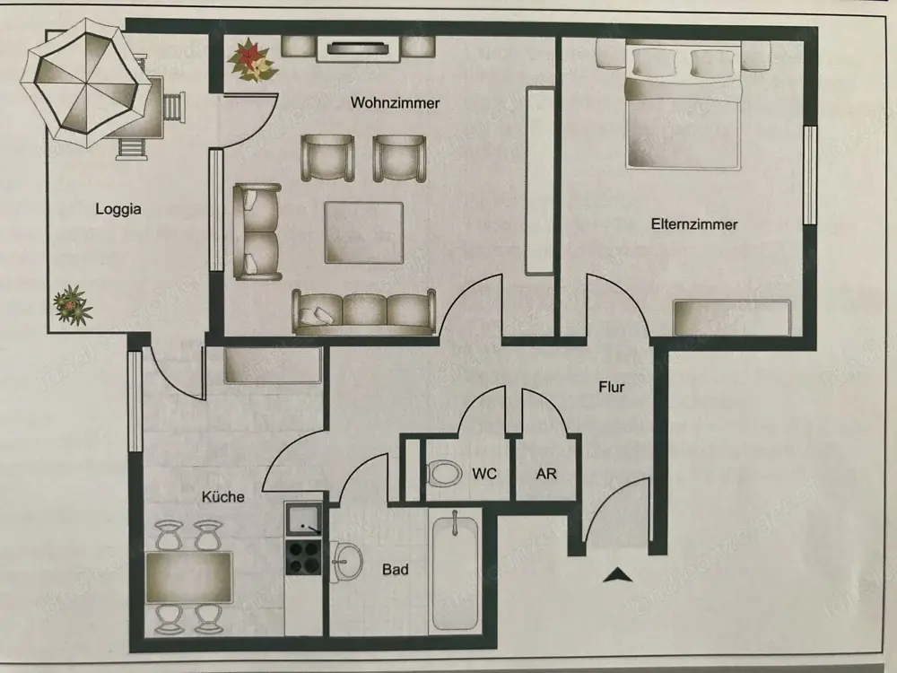 65 m2 Mietwohnung