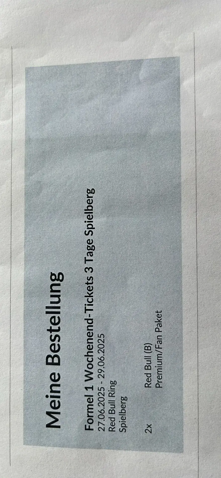 Verkauf Formel 1 - Drei Tagesticket Red Bull Ring Spielberg Verkauf Formel 1 - Drei Tagesticket Red Bull Ring Spielberg