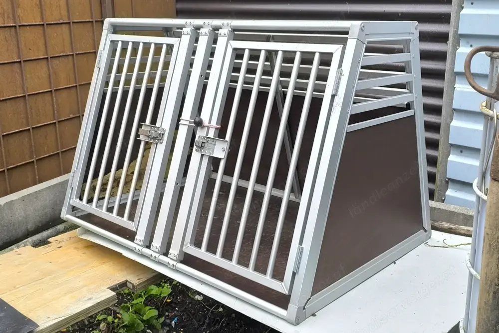 2er Hundebox mit zwei Türchen