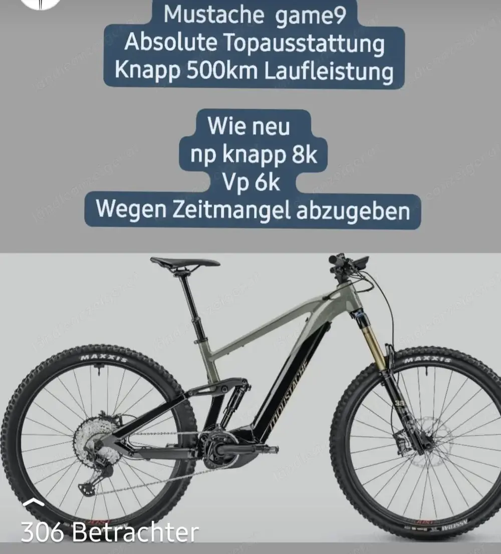E Bike. Moustache Samedi Game 9 Fully E Bike. Moustache Samedi Game 9 Fully