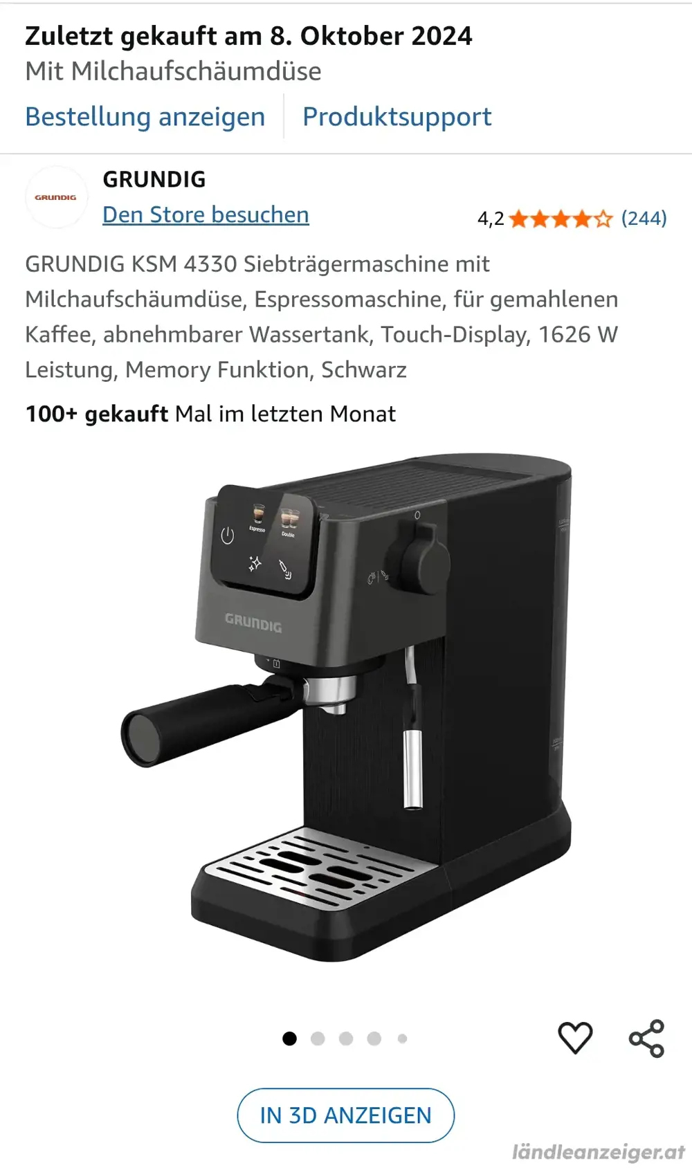 Grundig Siebträger Kaffeemaschine Grundig Siebträger Kaffeemaschine