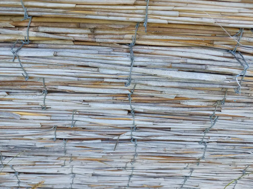 Schilfmatten; eine Palette