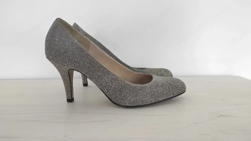 Schuhe Pumps Silber glitzernd Schuhe Pumps Silber glitzernd