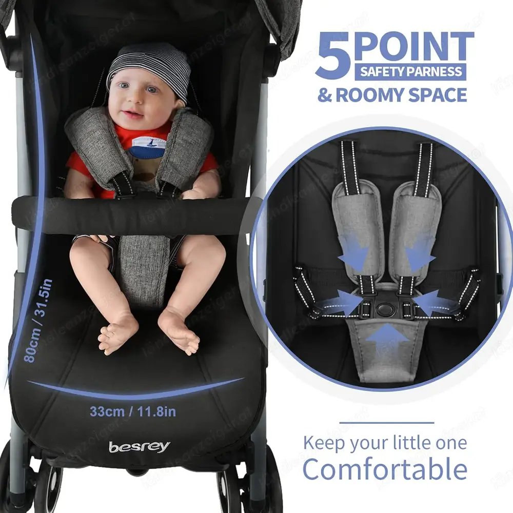 Kinderwagen Buggy mit Regenschutz und Aufbewahrungstasche Kinderwagen Buggy mit Regenschutz und Aufbewahrungstasche