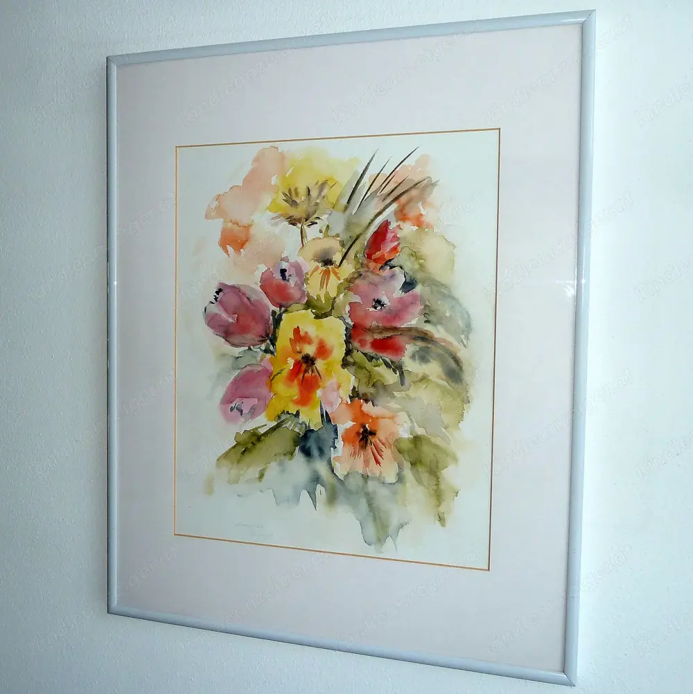 Bild "Blumenstrauss" von Annaliese Rohner (Aquarell 1995) Bild "Blumenstrauss" von Annaliese Rohner (Aquarell 1995)