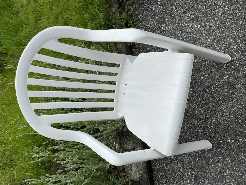 Gartenstuhl weiß, stapelbar Gartenstuhl weiß, stapelbar