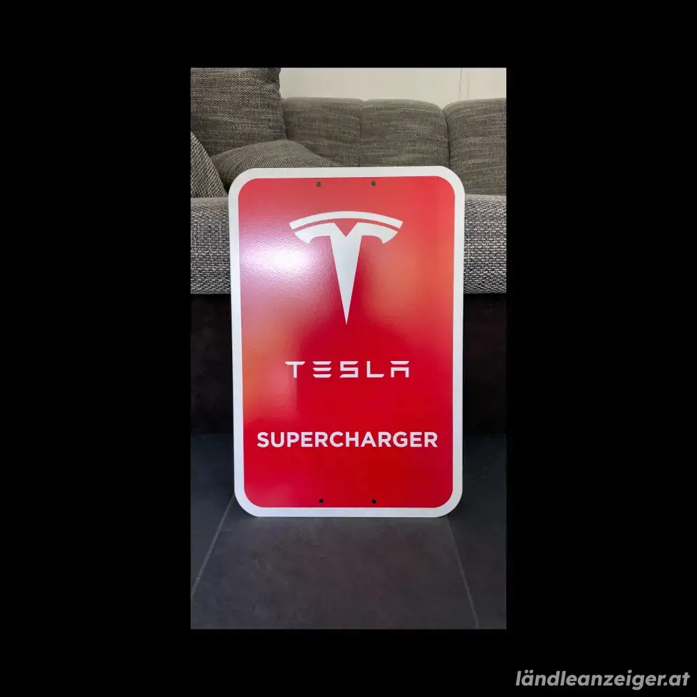 Tesla Supercharger Schild Tesla Supercharger Schild