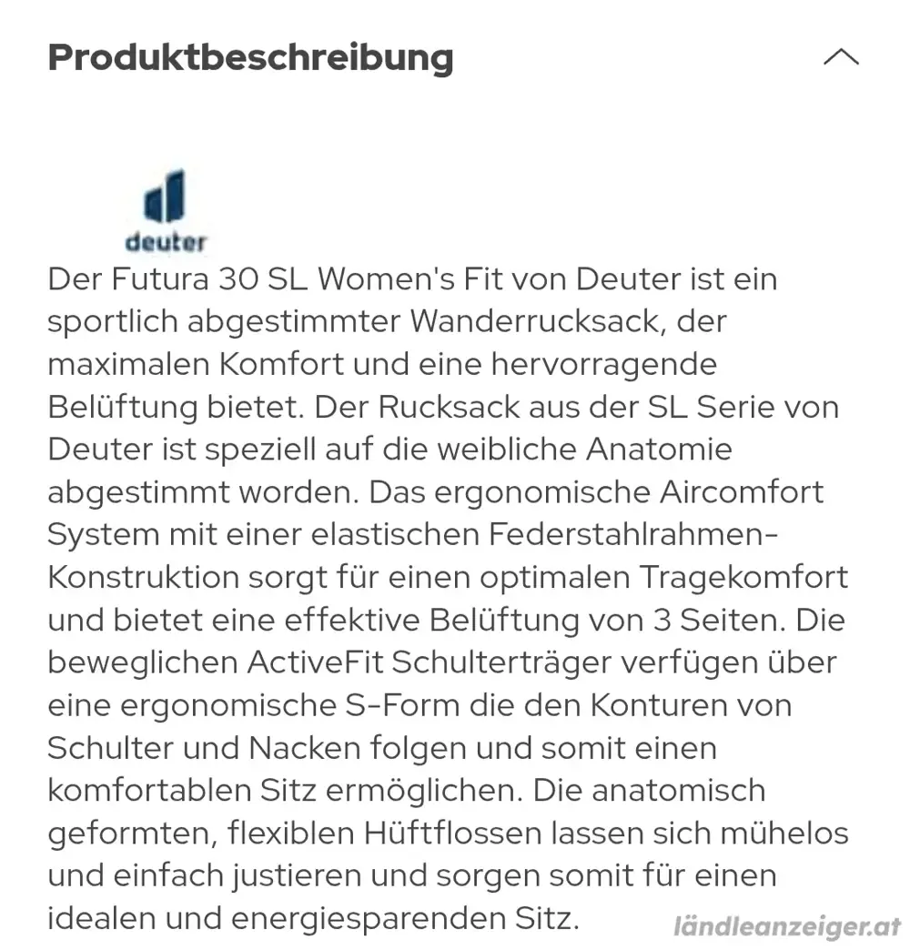Wanderrucksack Deuter 30 SL Wanderrucksack Deuter 30 SL