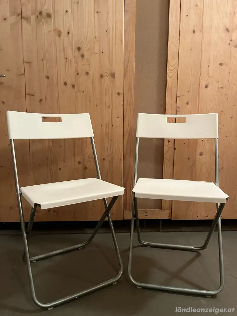 2x IKEA Klappstühle, weiß 2x IKEA Klappstühle, weiß