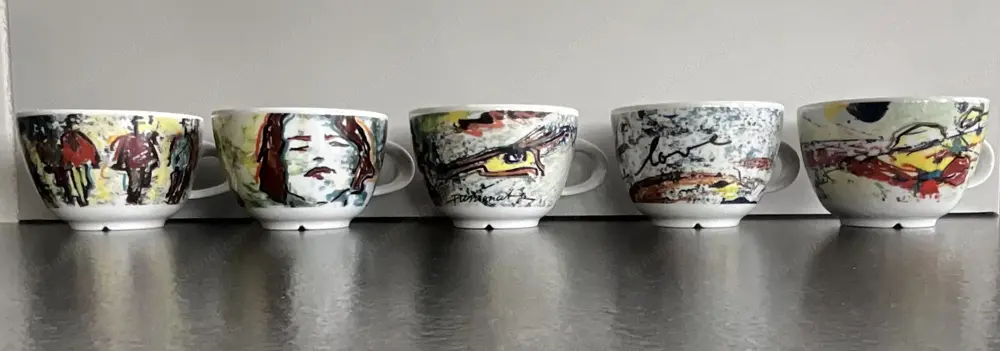 5 Saeco Designer Kaffeetassen 5 Saeco Designer Kaffeetassen