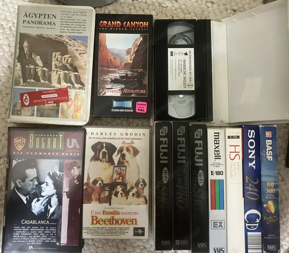 VHS Kassetten 5 Filme, 6 unbespielte VHS Kassetten 5 Filme, 6 unbespielte