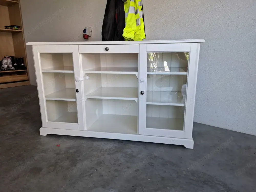 Sideboard weiß mit Glastüren Sideboard weiß mit Glastüren